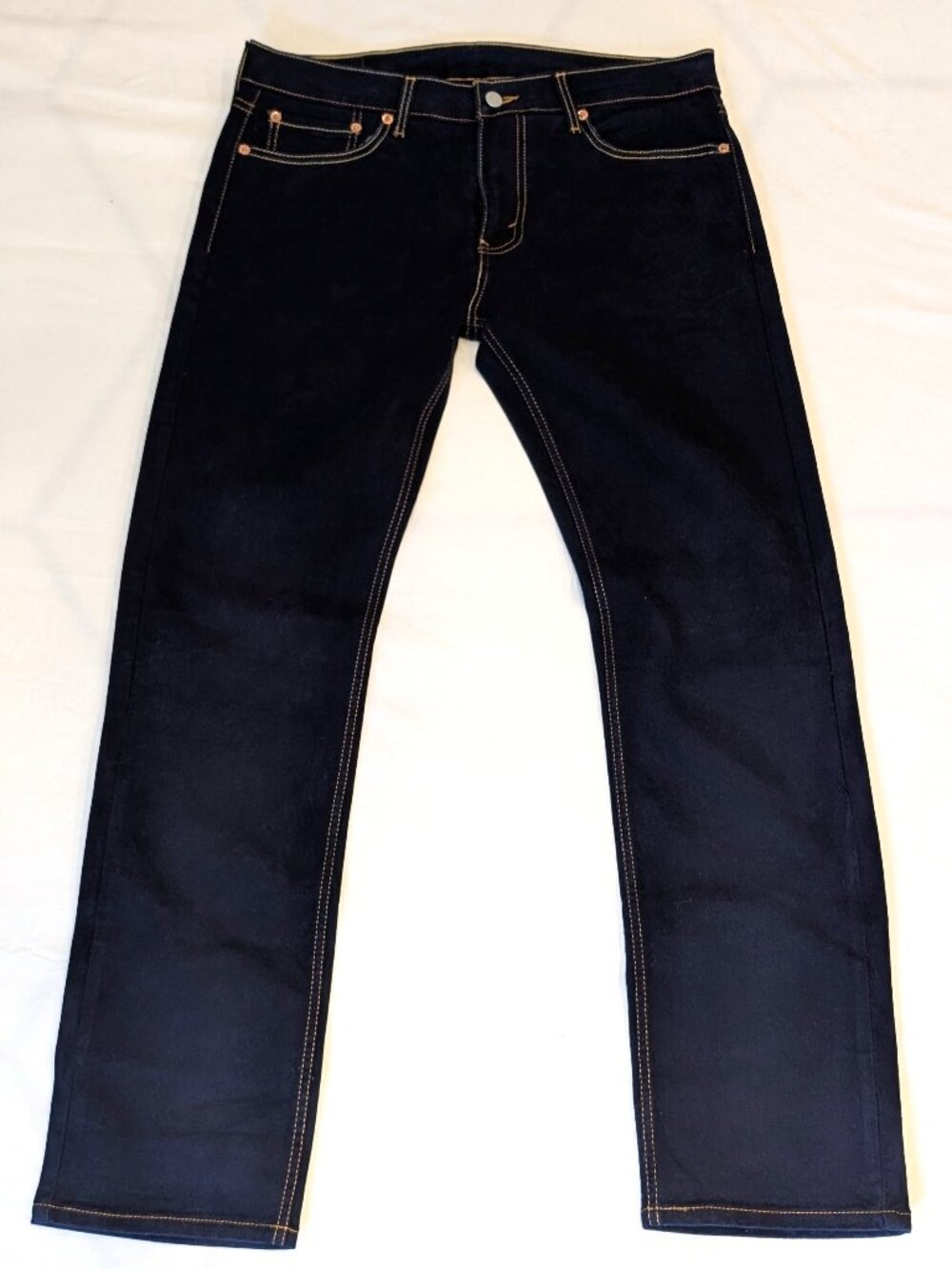 Levi's Premium 513 Slim Straight Jeans W36 L32 Dark Rinse Waterless Stretch